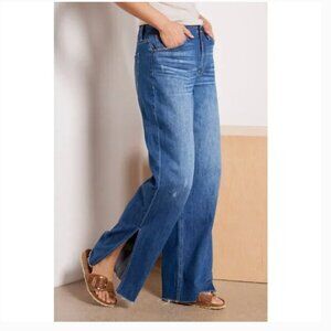 Evereve High Rise Ever Slouchy Wide Leg Jeans Size 25